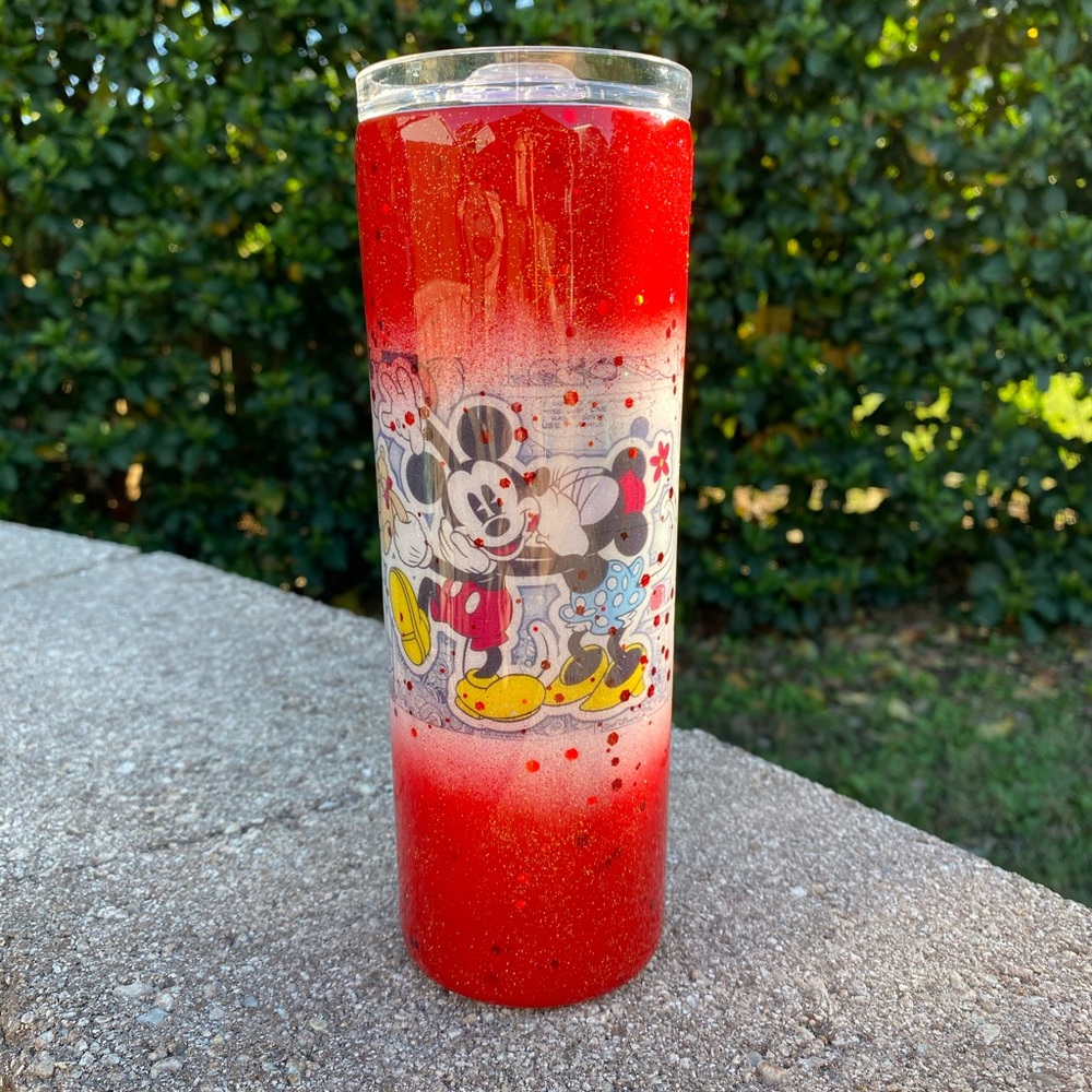 Handmade Mickey & Minnie Tumbler Cup